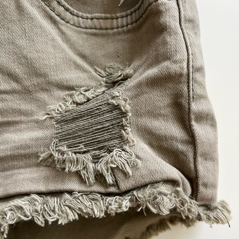 - Nwt Billabong Army Green Distressed Button Up J… - image 6